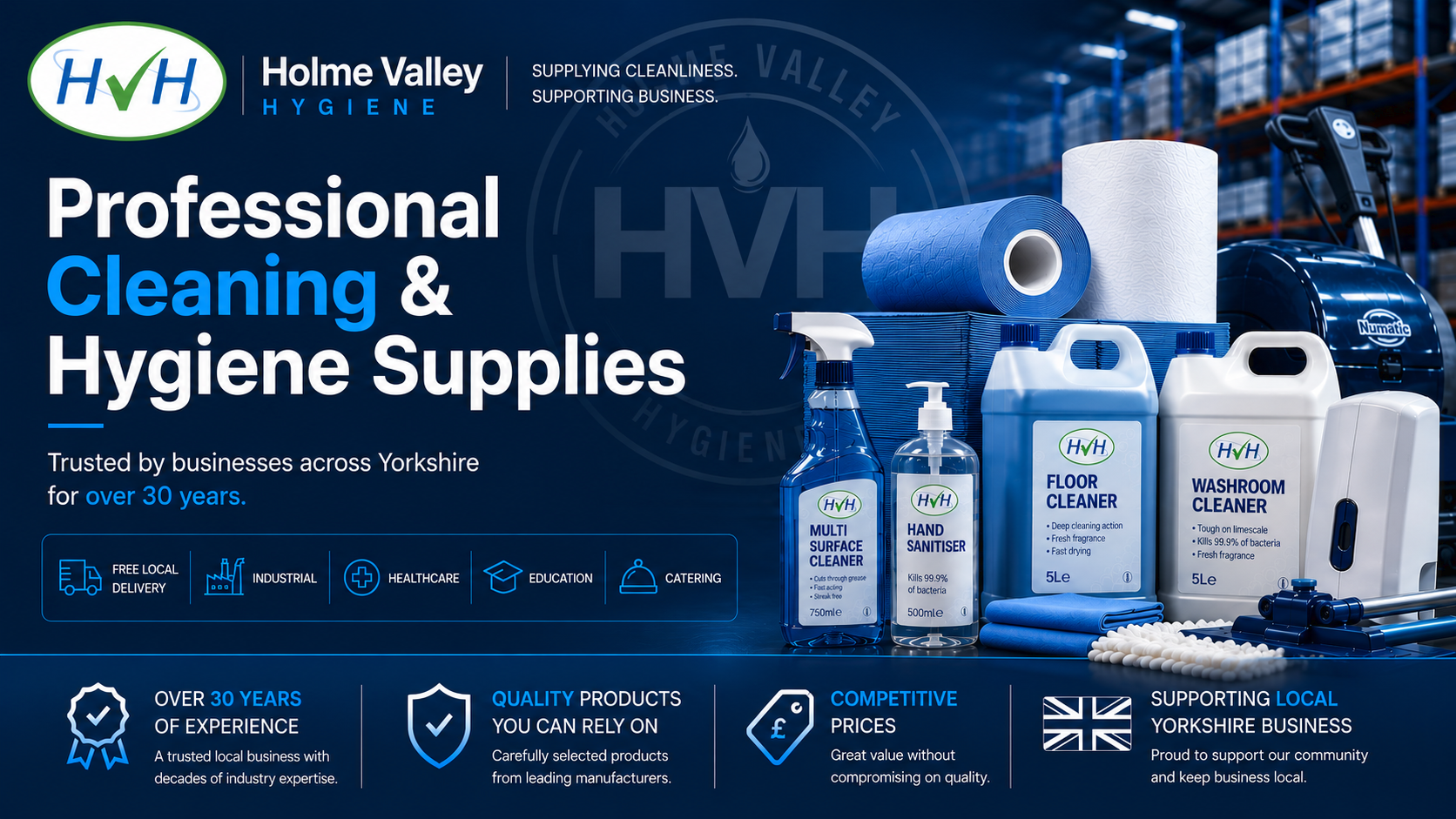 Cleaning Products and Hygiene Supplies Janitorial Huddersfield