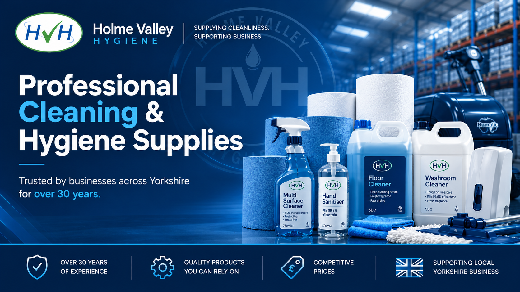 Cleaning Products and Hygiene Supplies Janitorial Huddersfield