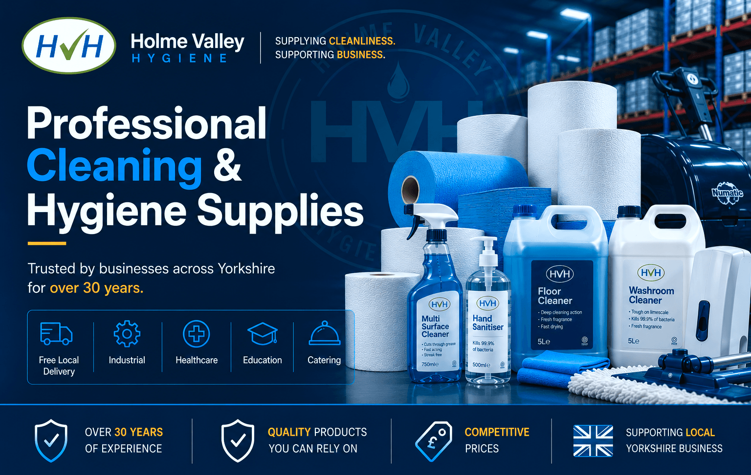 Cleaning Products and Hygiene Supplies Janitorial Huddersfield
