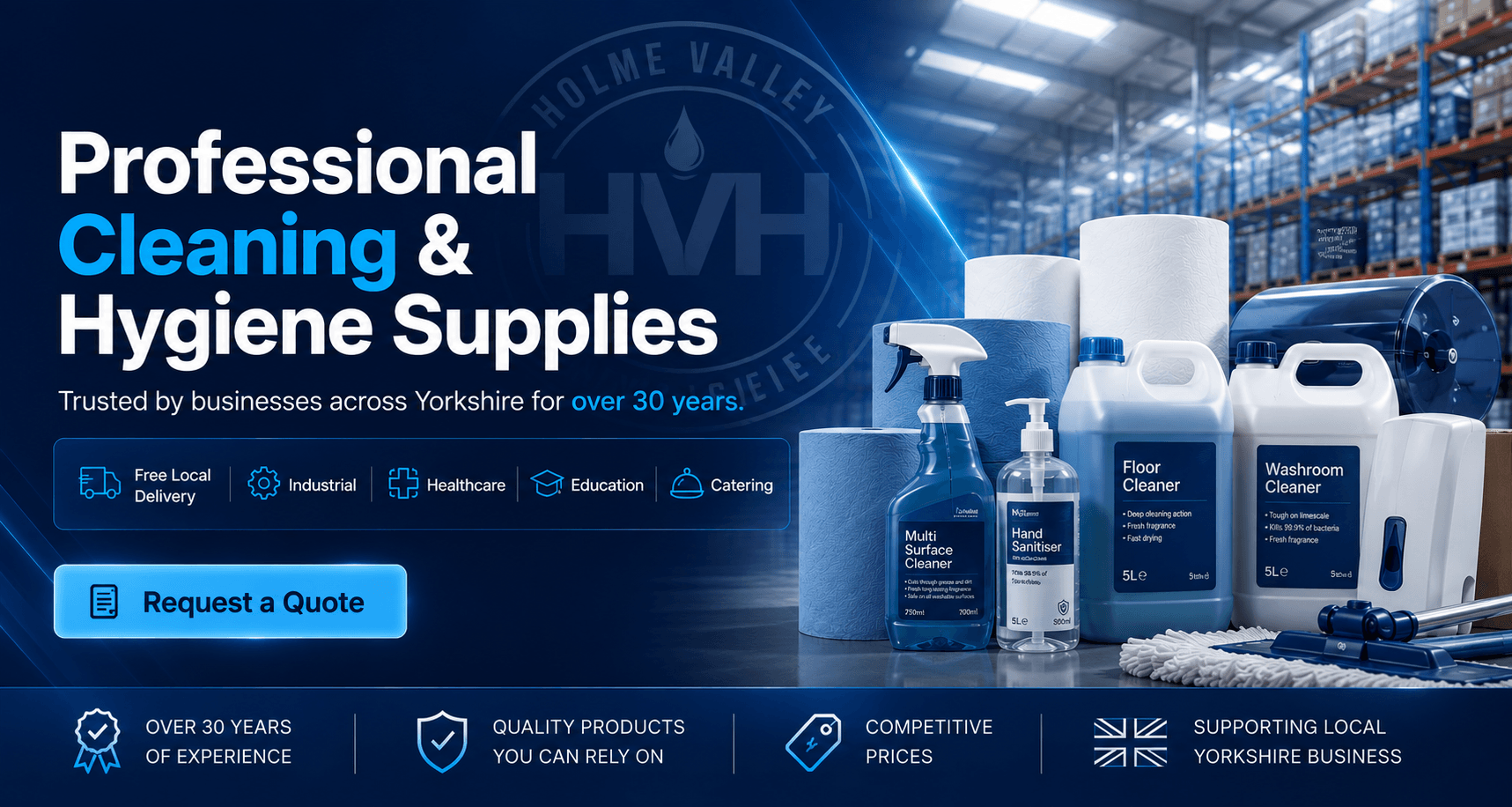 Cleaning Products and Hygiene Supplies Janitorial Huddersfield