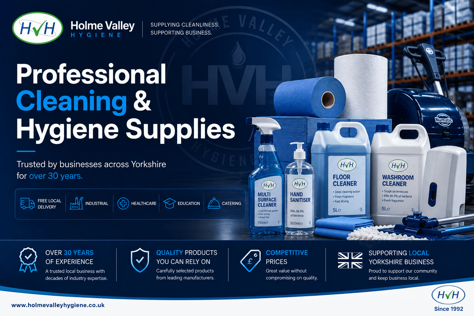 Cleaning Products and Hygiene Supplies Janitorial Huddersfield